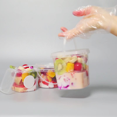 0.5 kg garrafas de água de leite e chá de plástico transparente à prova de vazamento