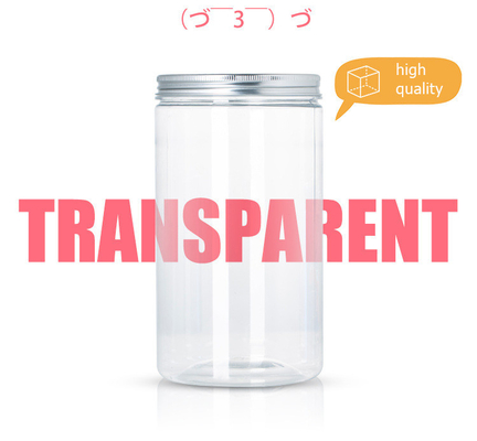 Fabricante por grosso frascos vazios transparentes frascos de plástico para amendoim frascos de plástico transparentes personalizados com tampas