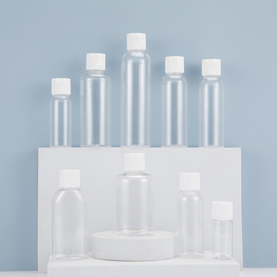 Garrafa de pulverização de plástico PET transparente e ecológica para uso diário 10ml 15ml 30ml 50ml 60m 70ml 100ml 200ml 500ml