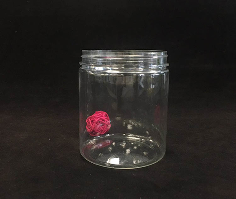 Jarros de plástico de fundo redondo transparente com tampas sensíveis à pressão (3oz-8oz)
