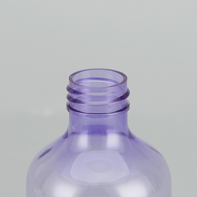Botella de bomba PET redonda de 24 mm de calibre com serigrafia/estampagem a quente em rosa
