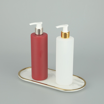 Rosa/Customizável 47mm Round Screw Cap Filtragem de seda Impressão PET Bottle Pump Para Cosméticos
