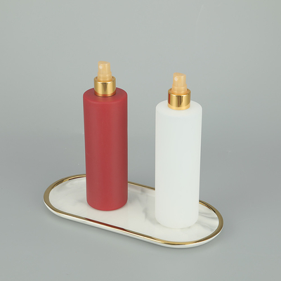 Rosa/Customizável 47mm Round Screw Cap Filtragem de seda Impressão PET Bottle Pump Para Cosméticos