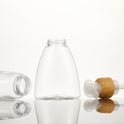 Garrafa redonda de PET biodegradável com contador para embalagens sustentáveis para cuidados com a pele