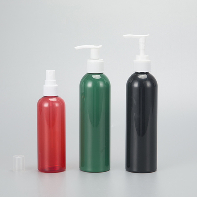 Garrafa de distribuição de cosméticos redondo rosa reciclável com tampa de parafuso