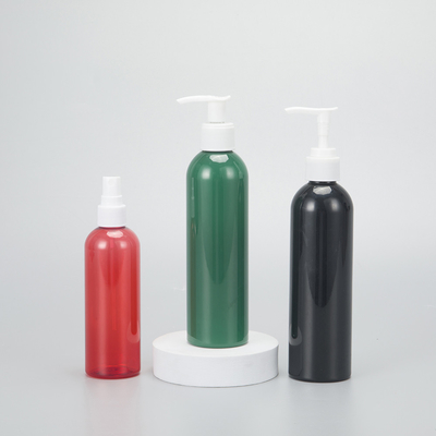 Garrafa de distribuição de cosméticos redondo rosa reciclável com tampa de parafuso