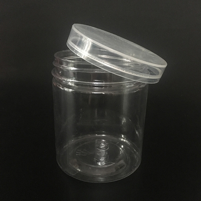 Frascos de plástico transparente e de parafuso personalizáveis