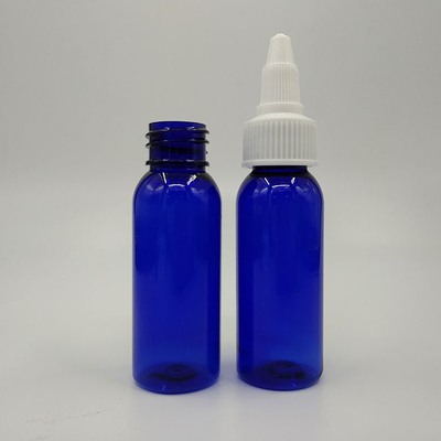 Garrafa líquida de plástico transparente de 100 ml com tampa de parafuso e boca larga para impressão personalizada