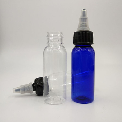 Garrafas de plástico transparente com tampa de parafuso com acabamento de pescoço de parafuso