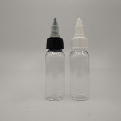 Garrafas de plástico transparente com tampa de parafuso com acabamento de pescoço de parafuso