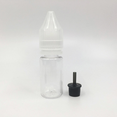 Impressão personalizada colorida 10 - 100 ml garrafas líquidas com tampa de parafuso à prova de crianças transparentes redondas E