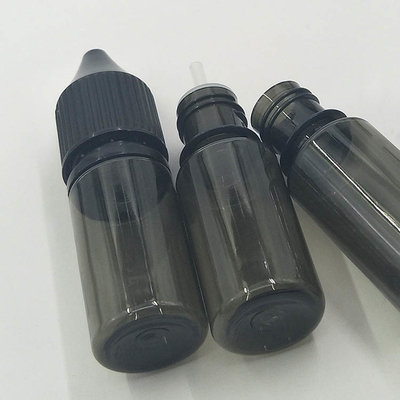 Impressão personalizada colorida 10 - 100 ml garrafas líquidas com tampa de parafuso à prova de crianças transparentes redondas E