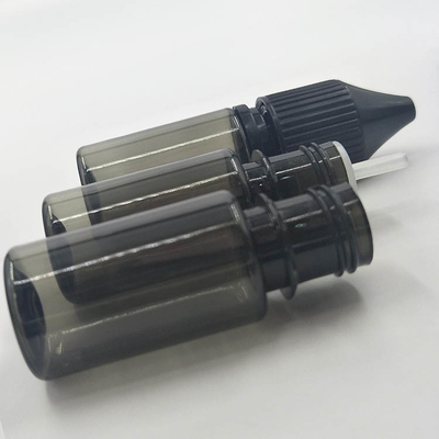 Impressão personalizada colorida 10 - 100 ml garrafas líquidas com tampa de parafuso à prova de crianças transparentes redondas E