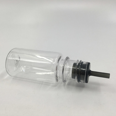 Impressão personalizada colorida 10 - 100 ml garrafas líquidas com tampa de parafuso à prova de crianças transparentes redondas E