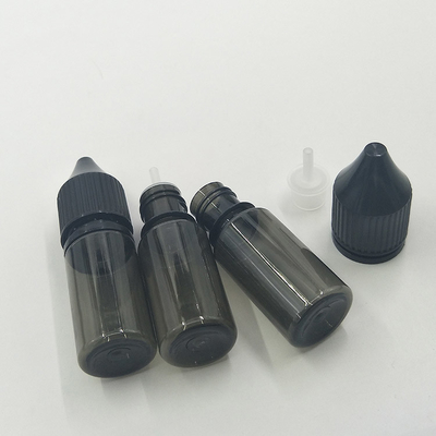 Impressão personalizada colorida 10 - 100 ml garrafas líquidas com tampa de parafuso à prova de crianças transparentes redondas E