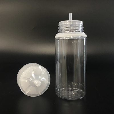 100 ml de garrafa de PET e líquido à prova de crianças com tampa de parafuso para embalagens de E líquido com serigrafia