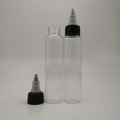 Garrafas de plástico de 100 ml com tampa de parafuso e impressão personalizada