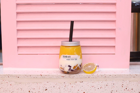 Garrafas de suco de leite e chá de plástico colorido à prova de vazamento
