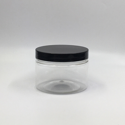 Containers de frascos de plástico transparente personalizáveis com tampas de alumínio para 2-8oz de capacidade