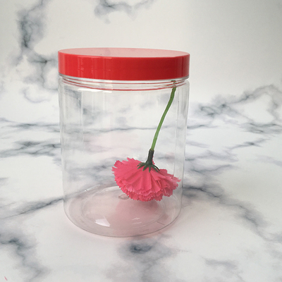 Jarros redondos de plástico transparente com tampa 2oz 3oz 4oz 5oz