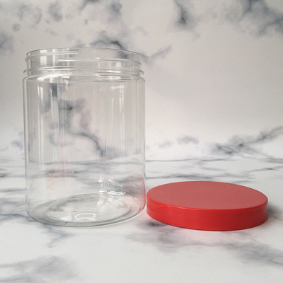 Jarros redondos de plástico transparente com tampa 2oz 3oz 4oz 5oz