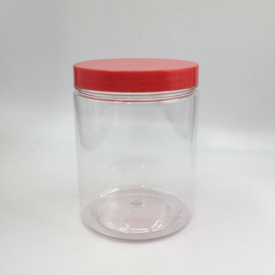 Jarros redondos de plástico transparente com tampa 2oz 3oz 4oz 5oz