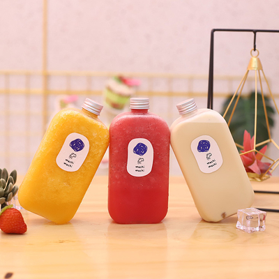 Garrafas de chá de leite de plástico personalizáveis de 120 ml com parafuso nas tampas