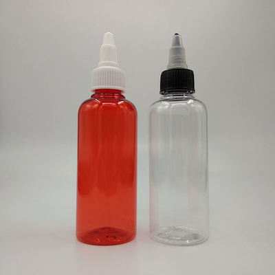 Contenedores de plástico de parafusos transparentes/coloridos para armazenamento de líquidos