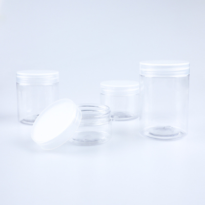Contenedores cosméticos de plástico transparente personalizados com logotipo opcional
