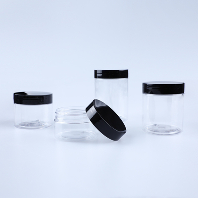 Contenedores cosméticos de plástico transparente personalizados com logotipo opcional