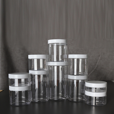 Frascos de plástico de beleza personalizados / suportes de plástico cosmético em várias capacidades de 10-150 ml