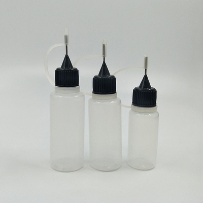 Logotipo personalizado 15 ml garrafa de gotas de plástico para distribuição precisa de líquidos em claro e preto