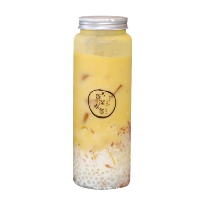 Botão de chá de leite PETG moderno quadrado e redondo com capacidade de 1000 ml