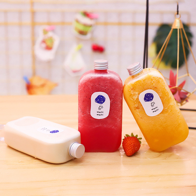 Modern Clear Custom Plastic Juice Bottle With Handle For Cold Drink Bubble Tea (Fota de suco de plástico com alça para bebida fria)