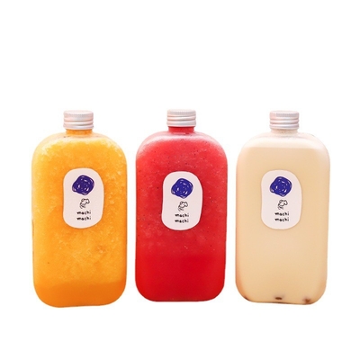 Modern Clear Custom Plastic Juice Bottle With Handle For Cold Drink Bubble Tea (Fota de suco de plástico com alça para bebida fria)