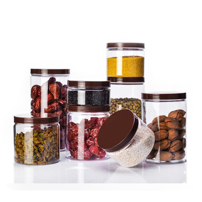 Frasco de plástico cosmético com decoração de impressão personalizada