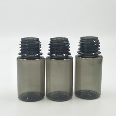 Impressão de 10-100 ml PET E Botella de líquido de concha redonda frascos com tampas à prova de crianças