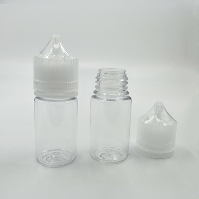 Impressão de 10-100 ml PET E Botella de líquido de concha redonda frascos com tampas à prova de crianças