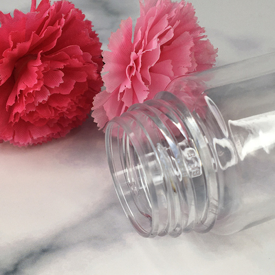 Garrafas de PET e líquido transparentes com tampas de parafuso personalizáveis