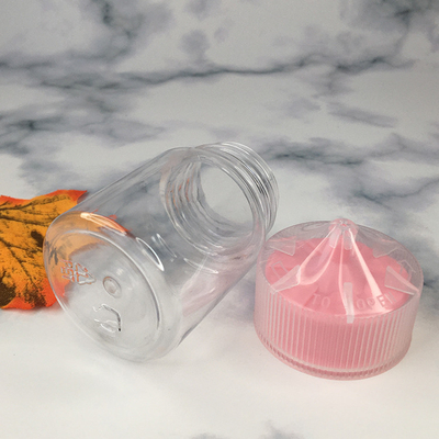 Garrafas transparentes redondas para líquidos