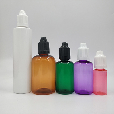Impressão personalizada de garrafas coloridas para líquido em 10ml 15ml 30ml 60ml 80ml 100ml