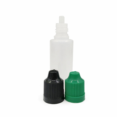 Garrafa de líquido à prova de crianças Tipo de pescoço E com logotipo personalizado e design à prova de vazamento em 10ml 15ml 30ml 60ml 80ml 100ml Capacidade