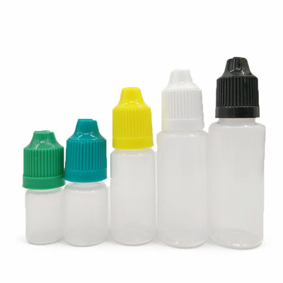 Garrafa de líquido à prova de crianças Tipo de pescoço E com logotipo personalizado e design à prova de vazamento em 10ml 15ml 30ml 60ml 80ml 100ml Capacidade