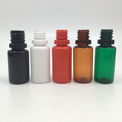 10-100 ml PET E recipiente líquido com tampa à prova de crianças para armazenamento e impressão