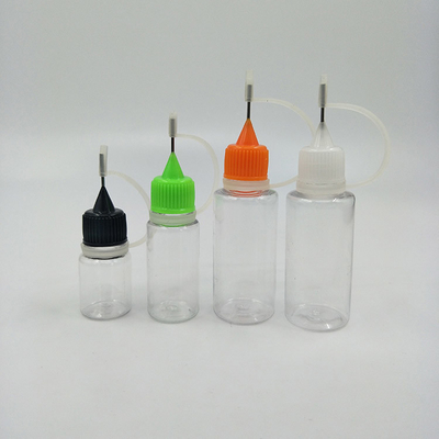 Garrafas de vidro líquido PET E transparentes de 30 ml com linhas de capacidade