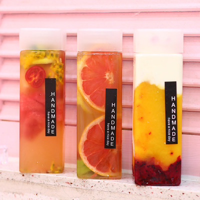 Jugos de chá de bolhas transparentes reutilizáveis à prova de vazamento com capacidade de 0,5 kg