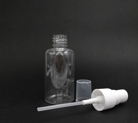 Garrafa de pulverização de plástico PET de design clássico transparente para soluções ecológicas