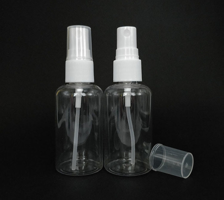 Botão de pulverização personalizado transparente PET de 100 ml com tampa de PP