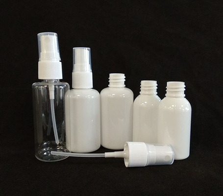 Produtos essenciais do banheiro Botão de spray PET com superfície lisa e forma redonda