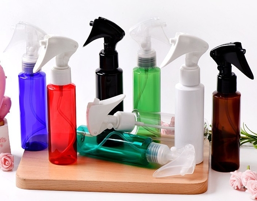 Botão de plástico rosa transparente personalizável / Botão PET de ação de bomba para distribuição de cosméticos
